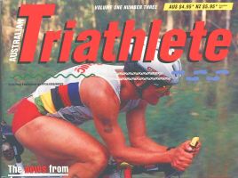 Profi-Triathlet Bennie Lindberg auf dem Cover des Australian Triathlete